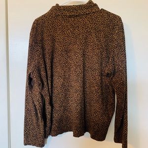 Vintage Jones New York Cheetah/Leopard Turtleneck